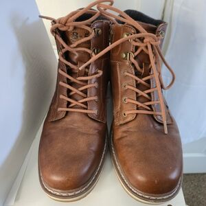 B-52 By Bullboxer Mens Ankle Boots Size 10 Cognac Synthetic Lace Up Casual0387